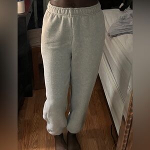 TNA - Grey Bubble Fleece Mega Fit Sweatpants (xxs)